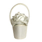 LULU GUINNESS- Blue Straw Rose Basket Purse
