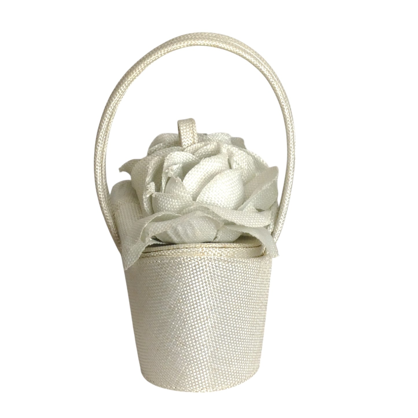 LULU GUINNESS- Blue Straw Rose Basket Purse