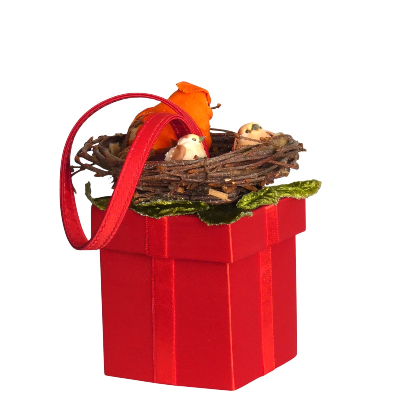 LORREN BELL- Red Birds Nest Box Purse
