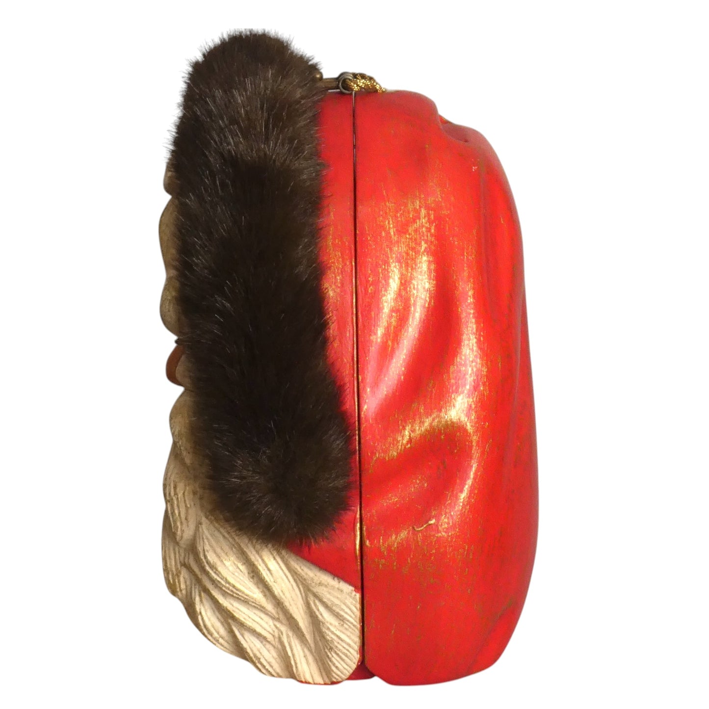 TIMMY WOODS-  NWT Fur Trimmed Santa Clause Purse