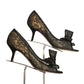 VALENTINO-Black Lace Bow Pumps, Size 36.5