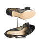 VALENTINO-Black Lace Bow Pumps, Size 36.5