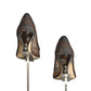 FENDI- Brown Mesh & Leather Zucca Pumps, Size 38.5