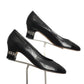 CHANEL- Black Patent Cap Toe Pumps, Size 39