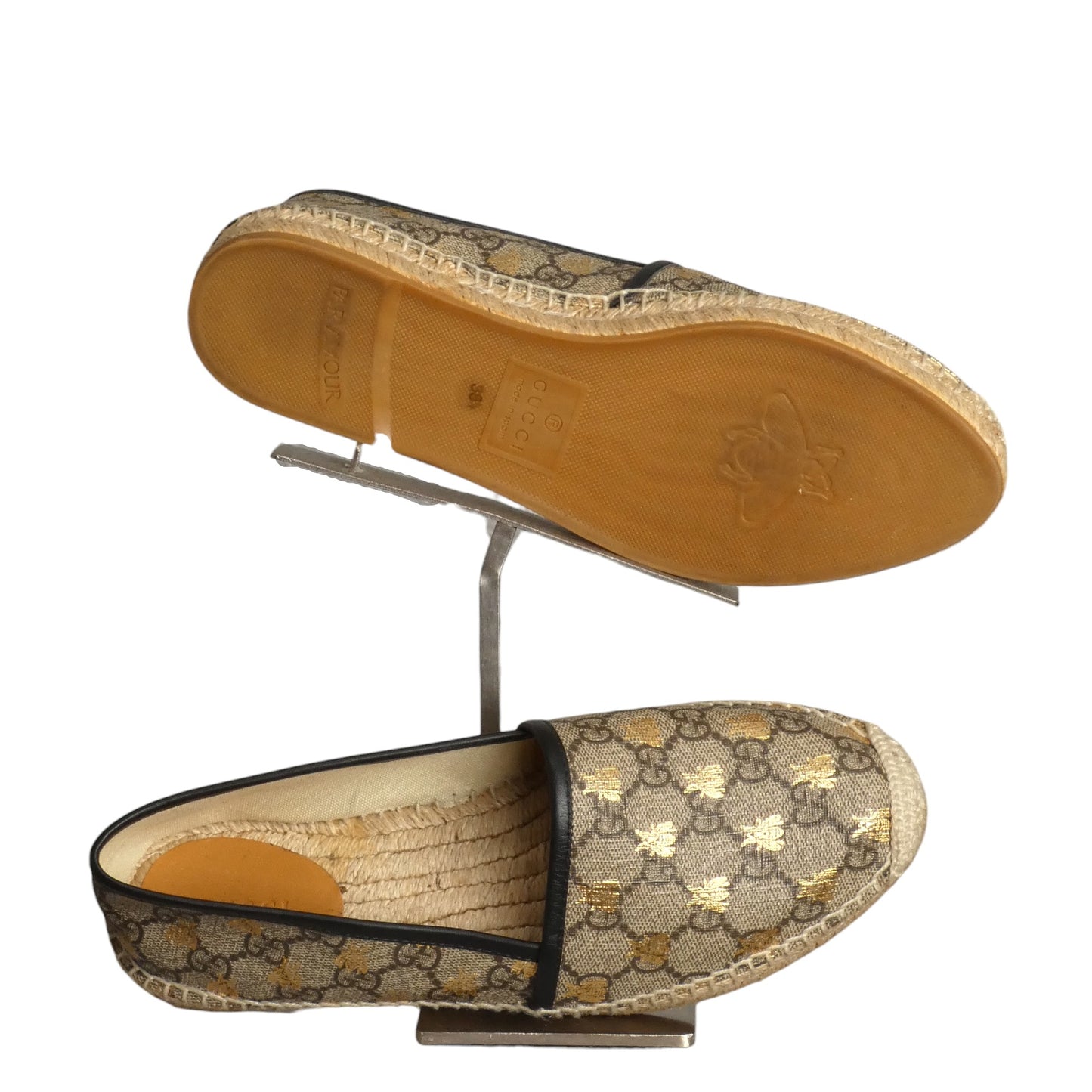 GUCCI- Pilar Supreme Bee Espadrilles, Size 38.5