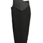GIANFRANCO FERRE- 1980s Black Wool Asymmetrical Waist Skirt, Size 12