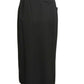 GIANFRANCO FERRE- 1980s Black Wool Asymmetrical Waist Skirt, Size 12