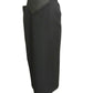 GIANFRANCO FERRE- 1980s Black Wool Asymmetrical Waist Skirt, Size 12