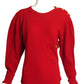 CHANEL- AS IS 1980s Red Cashmere Sweater, Size 8