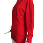 CHANEL- AS IS 1980s Red Cashmere Sweater, Size 8
