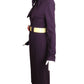 CHANEL- 2007 Purple Wool Dress & Patent Belt, Size 12