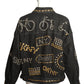 DKNY- 1989 Black Studded Denim Jacket, Size 8