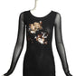 FUZZI- Black Sequin Knit Top, Size Medium
