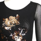 FUZZI- Black Sequin Knit Top, Size Medium