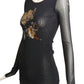FUZZI- Black Sequin Knit Top, Size Medium