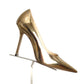 JIMMY CHOO- Gold Metallic Spike Heel Pumps, Size 37