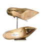 JIMMY CHOO- Gold Metallic Spike Heel Pumps, Size 37