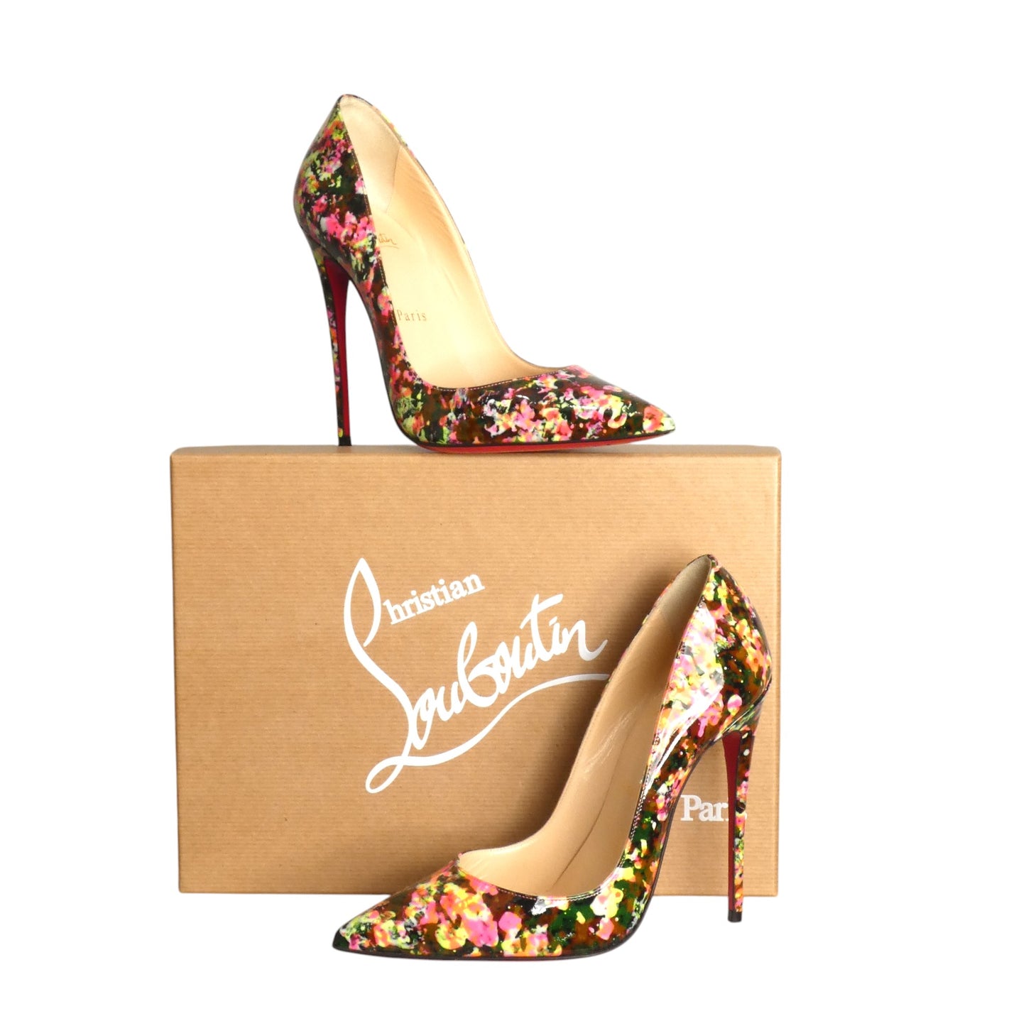 CHRISTIAN LOUBOUTIN- 2017 So Kate Patent Pumps, Size 37