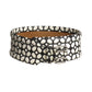 ALEXANDER MCQUEEN- Black & White Printed Leather Belt, Waist 30