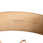 ALEXANDER MCQUEEN- Black Leather Molten Belt, Waist 32