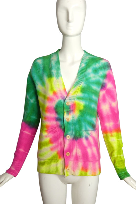 THE ELDER STATESMAN- Tie Dye Cardigan Sweater, Size 2