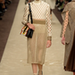 FENDI- 2019 Ivory Mania Cage Knit Sweater, Size 4