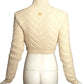 FENDI- Ivory Wool Cropped Sweater, Size 4