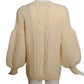 VALENTINO- Ivory Wool Fisherman Sweater, Size Small