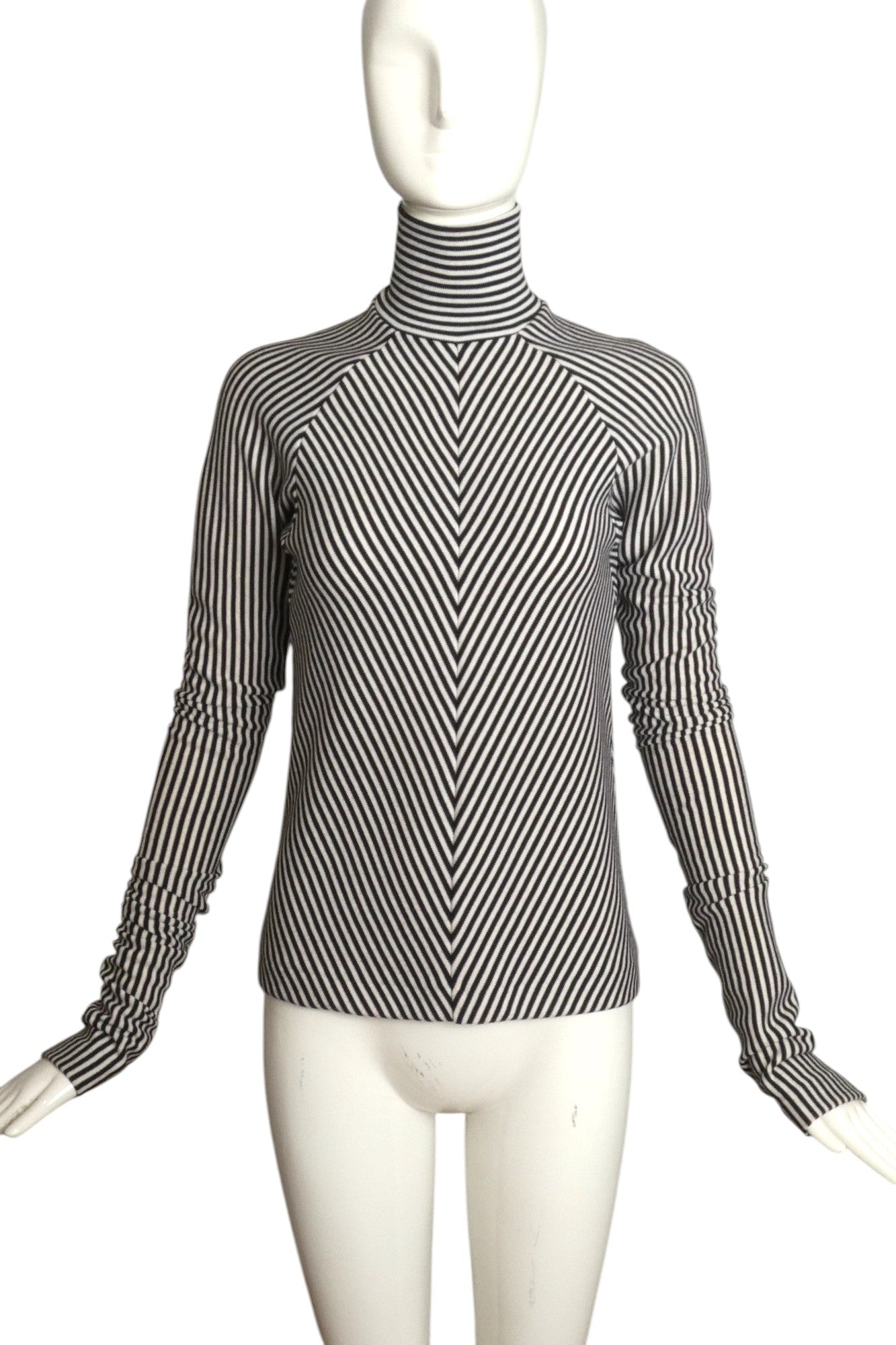 HAIDER ACKERMAN- 2016 Striped Wool L/S Sweater, Size XS