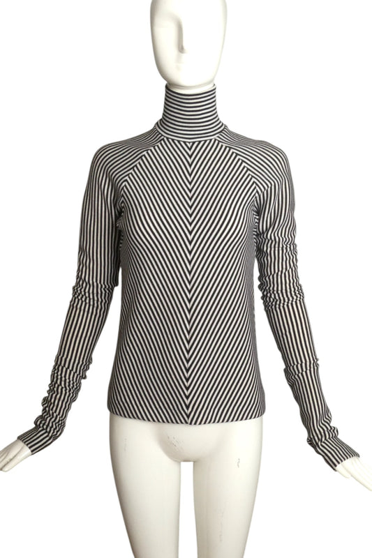 HAIDER ACKERMAN- 2016 Striped Wool L/S Sweater, Size XS