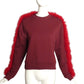 DRIES VAN NOTEN- 2021 Cotton & Feather Trimmed Sweatshirt, Size 4