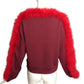 DRIES VAN NOTEN- 2021 Cotton & Feather Trimmed Sweatshirt, Size 4
