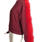 DRIES VAN NOTEN- 2021 Cotton & Feather Trimmed Sweatshirt, Size 4