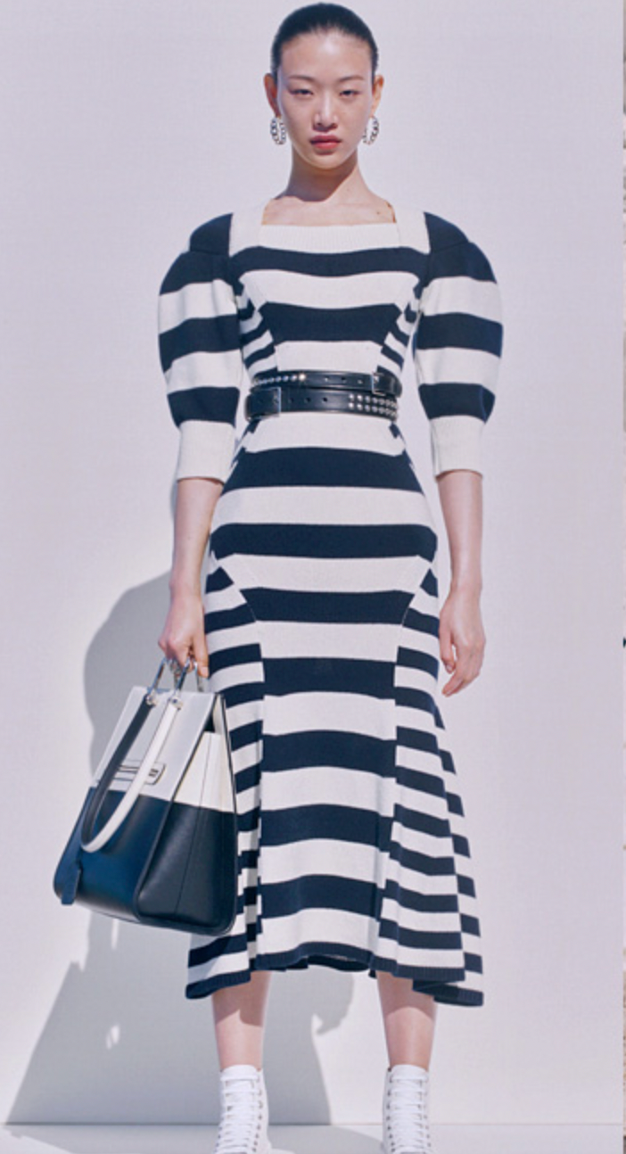 ALEXANDER MCQUEEN- 2021 Wool Stripe Sweater, Size 4