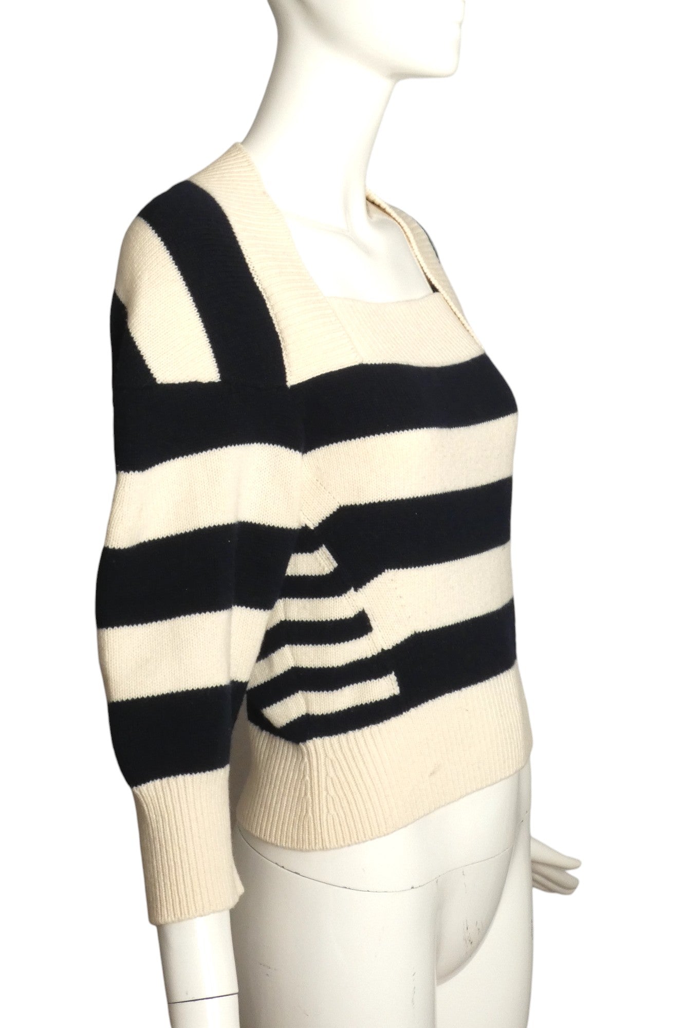 ALEXANDER MCQUEEN- 2021 Wool Stripe Sweater, Size 4