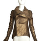 RICK OWENS- Bronze Leather & Knit Jacket, Size 4