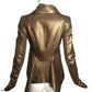RICK OWENS- Bronze Leather & Knit Jacket, Size 4