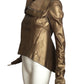RICK OWENS- Bronze Leather & Knit Jacket, Size 4