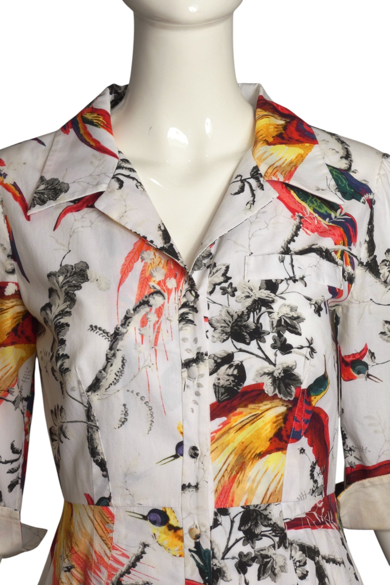 ERDEM- 2017 Floral Print Cotton Shift Dress, Size 6