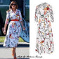 ERDEM- 2017 Floral Print Cotton Shift Dress, Size 6