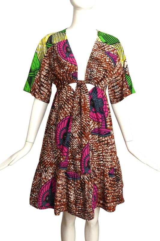 STELLA MCCARTNEY- 2018 Printed Cotton Batiste Dress, Size 6