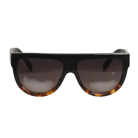 CELINE- Flattop Two-Tone Shield Sunglasses