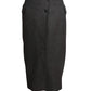 GUCCI- 1980s Grey Wool Wrap Skirt, Size 10