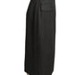 GUCCI- 1980s Grey Wool Wrap Skirt, Size 10