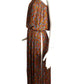 MISSONI- 1970s Printed Silk Slip Dress, Size 8