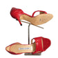 MANOLO BLAHNIK- Red Alligator Pumps, Size 36.5