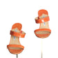 MANOLO BLAHNIK- Coral Alligator Sandals, Size 36