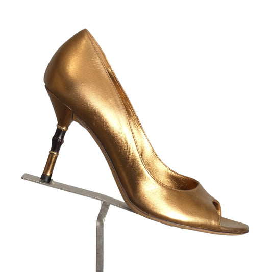 GUCCI- 2007 Neiman Marcus Anniversary Gold Pumps, Size 6B