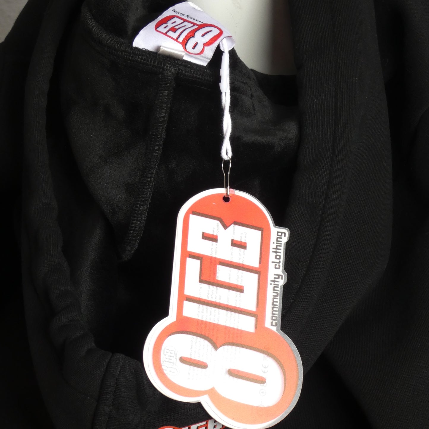 8 IGB COMMUNITY- NWT Black Hoodie, Size Small