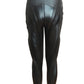 MUGLER- Black PVC Quilted Pants, Size 6